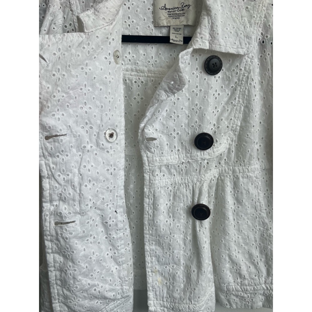 🛍️ American Rag White Eyelet Spring Coat - Picture 3 of 6